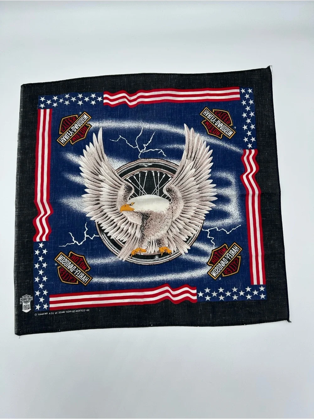 Harley-Davidson Navy, Red, White & Black American Flag Bandana